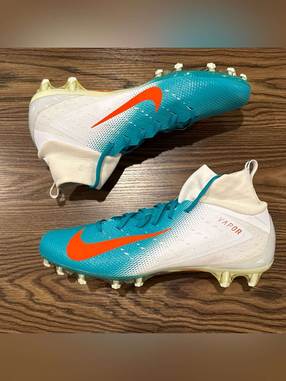 Men’s Size 15 Nike Vapor Untouchable Pro 3 Teal Orange Miami Dolphins AO3021-103